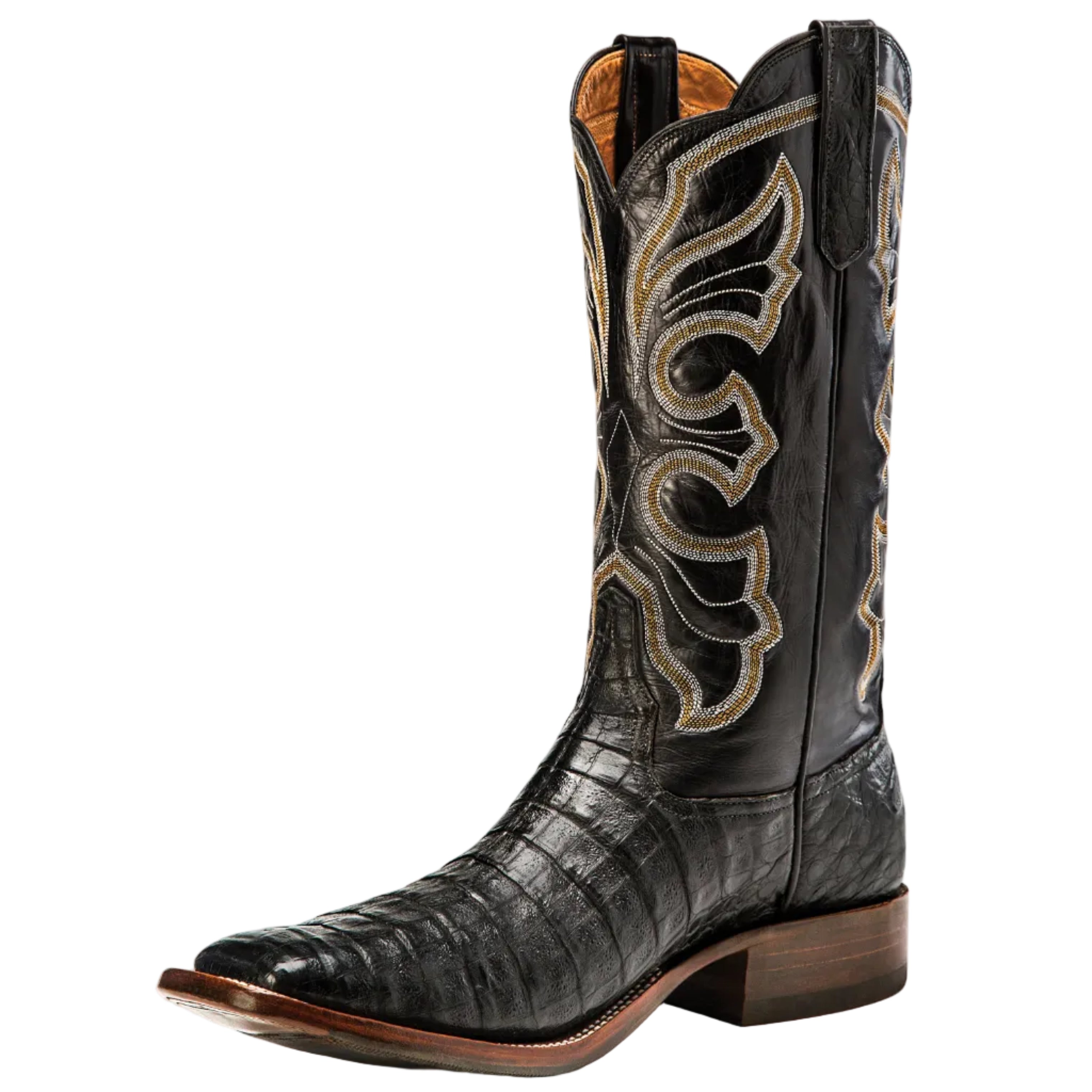 Rios of Mercedes Black Caiman Belly Men's Boot