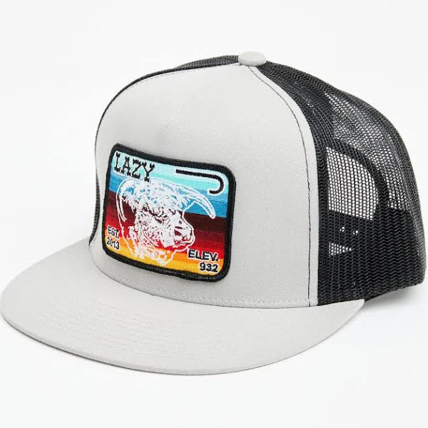 Lazy J Ranch Wear White Serape Hereford Cap