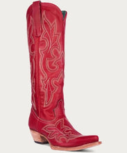 Load image into Gallery viewer, CORRAL WMNS SNIP TOE RED EMBROIDERED
