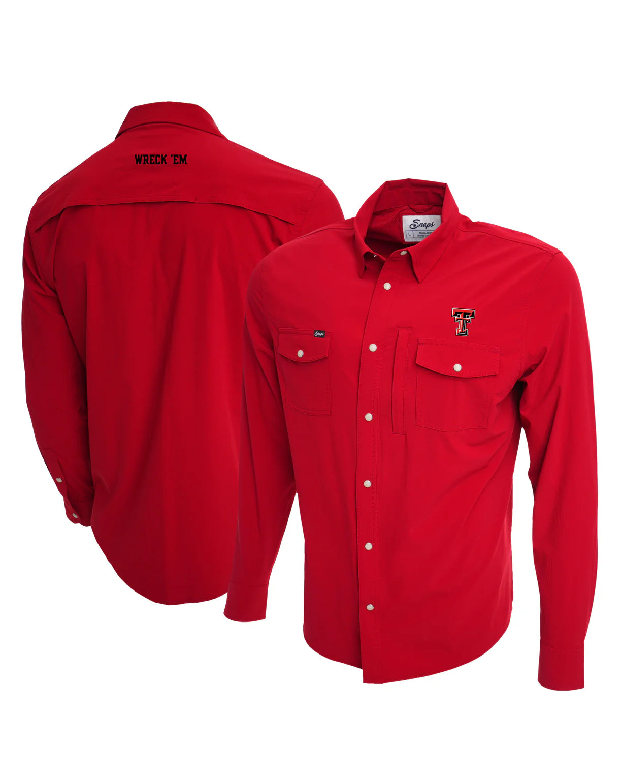 "Snaps" TTU Men's Long Sleeve Pearl Snap Shirt