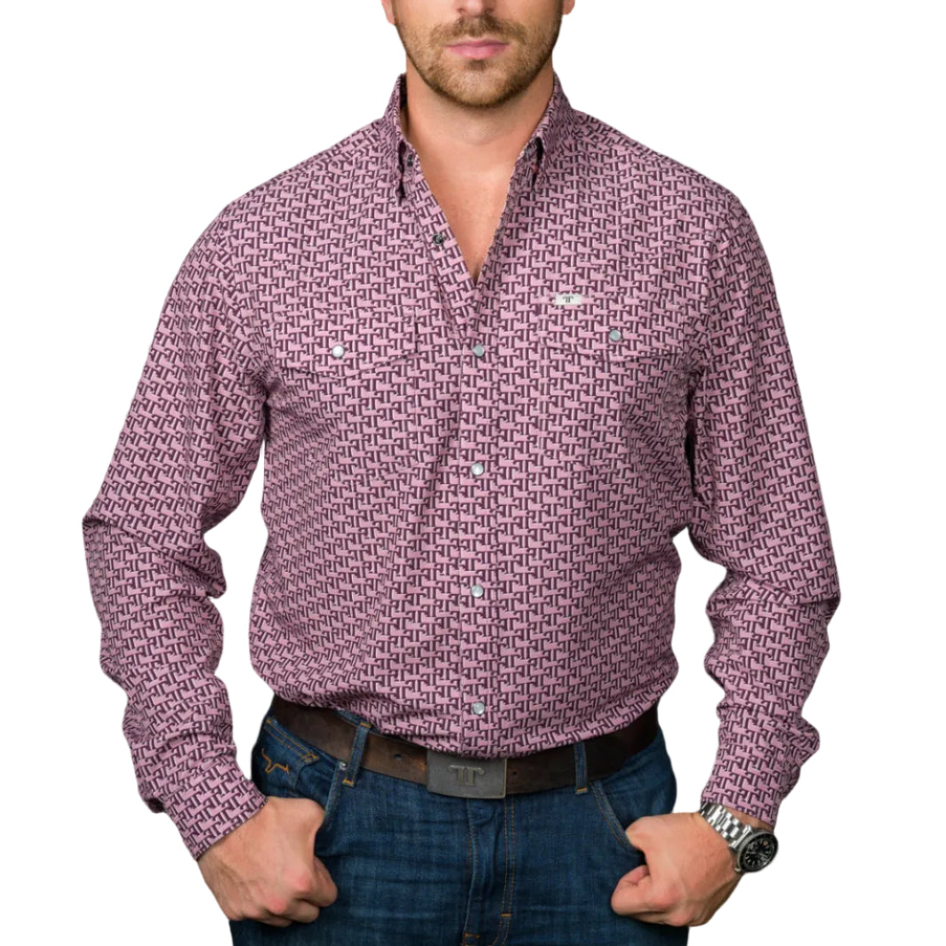 Ferrell "Clark" Long Sleeve Men's Pearl Snap Shirt