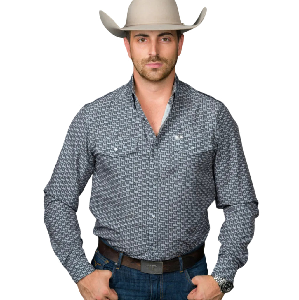 Ferrell "Clark" Long Sleeve Men's Pearl Snap Shirt