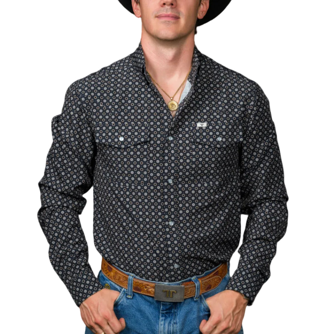 Ferrell "Clyde" Long Sleeve Men's Pearl Snap Shirt