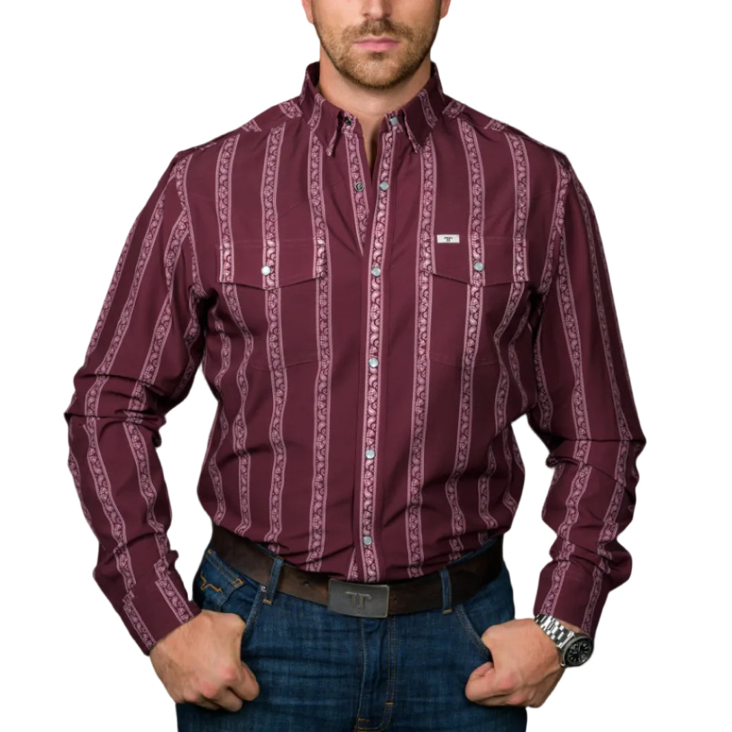 Ferrell "Hays" Long Sleeve Men's Pearl Snap Shirt