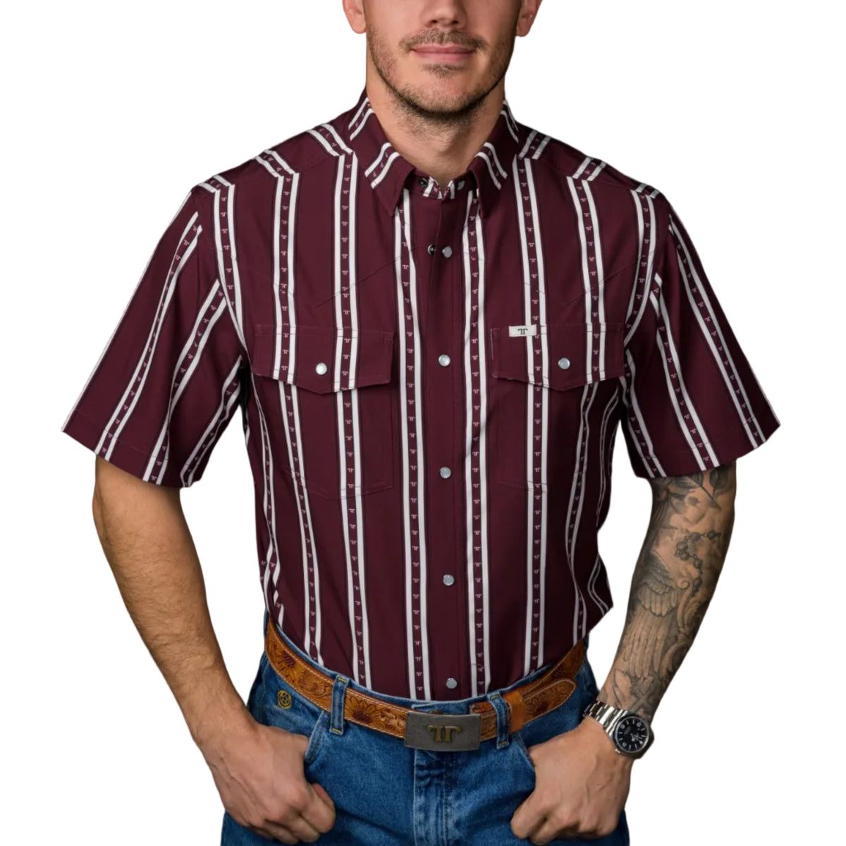 Ferrell "Tucker" Short Sleeve Men's Pearl Snap Shirt