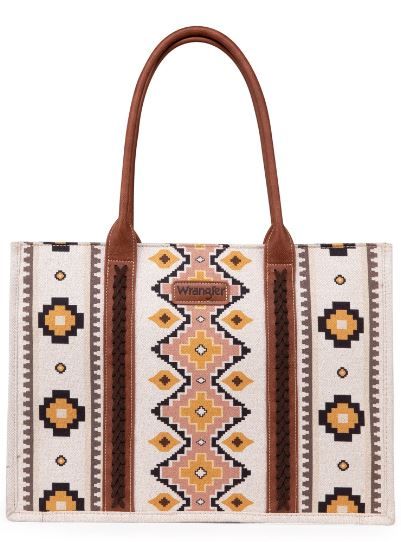 Wrangler Southwest Coffee Canvas Tote