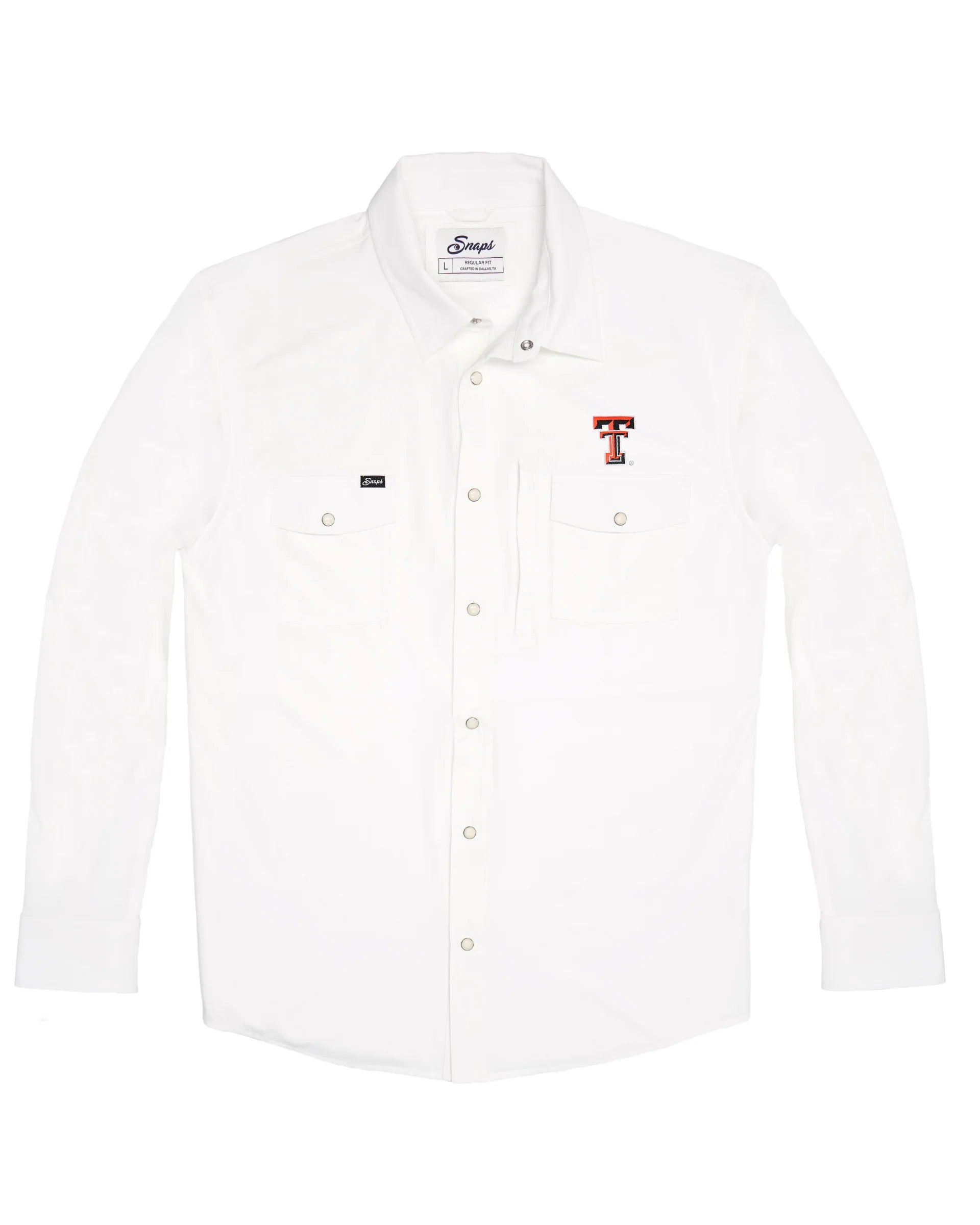 "Snaps" TTU Men's Long Sleeve Pearl Snap Shirt