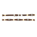 Belted Brown Leather & Rawhide Hatband