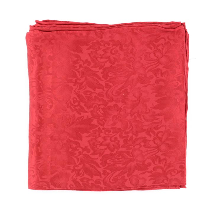 Red Floral Silk Wild Rag