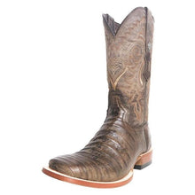 Load image into Gallery viewer, Tanner Mark Nicotine Caiman Print Men&#39;s Boots
