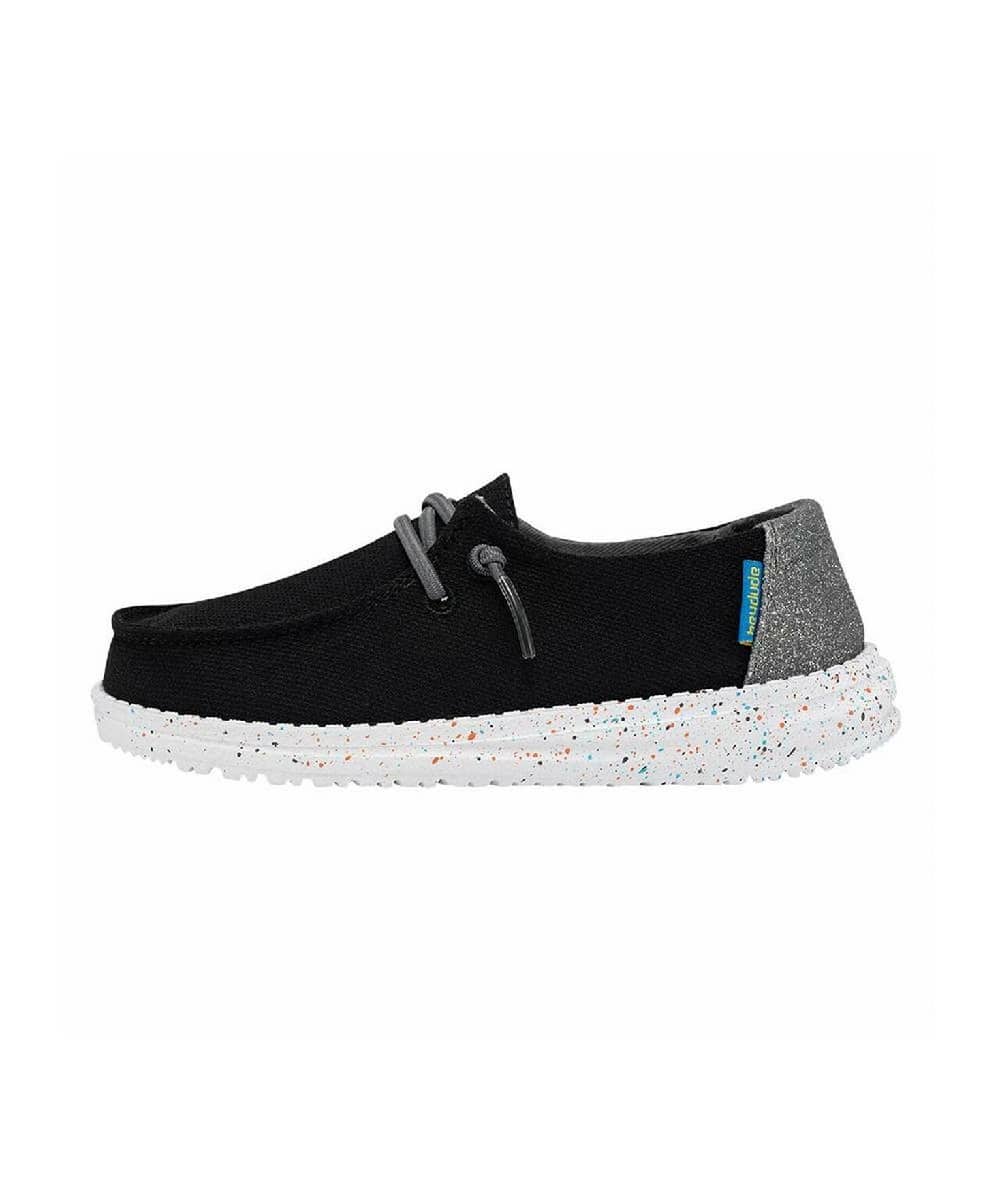 Hey Dude Children's Disco Black Shoes