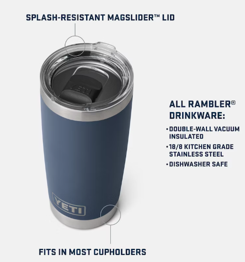 Yeti Rescue Red 20oz Rambler
