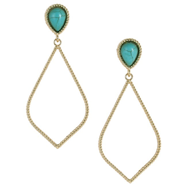 Turquoise Rope Earrings