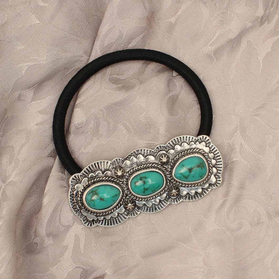 Silver/Turquoise Hair Tie