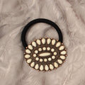 Copper/White Blossom Hair Tie