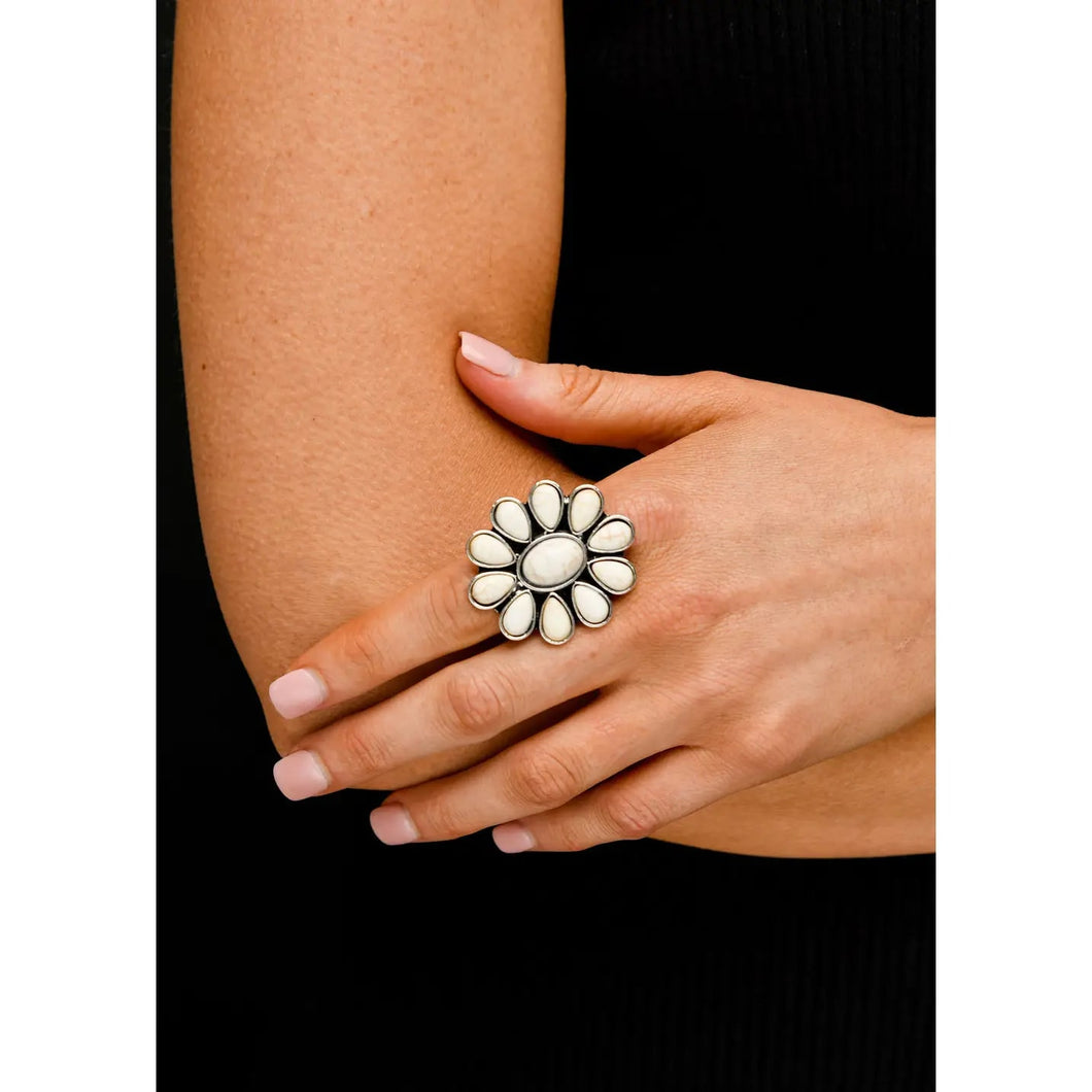 West & Co. Ivory Flower Cluster Ring