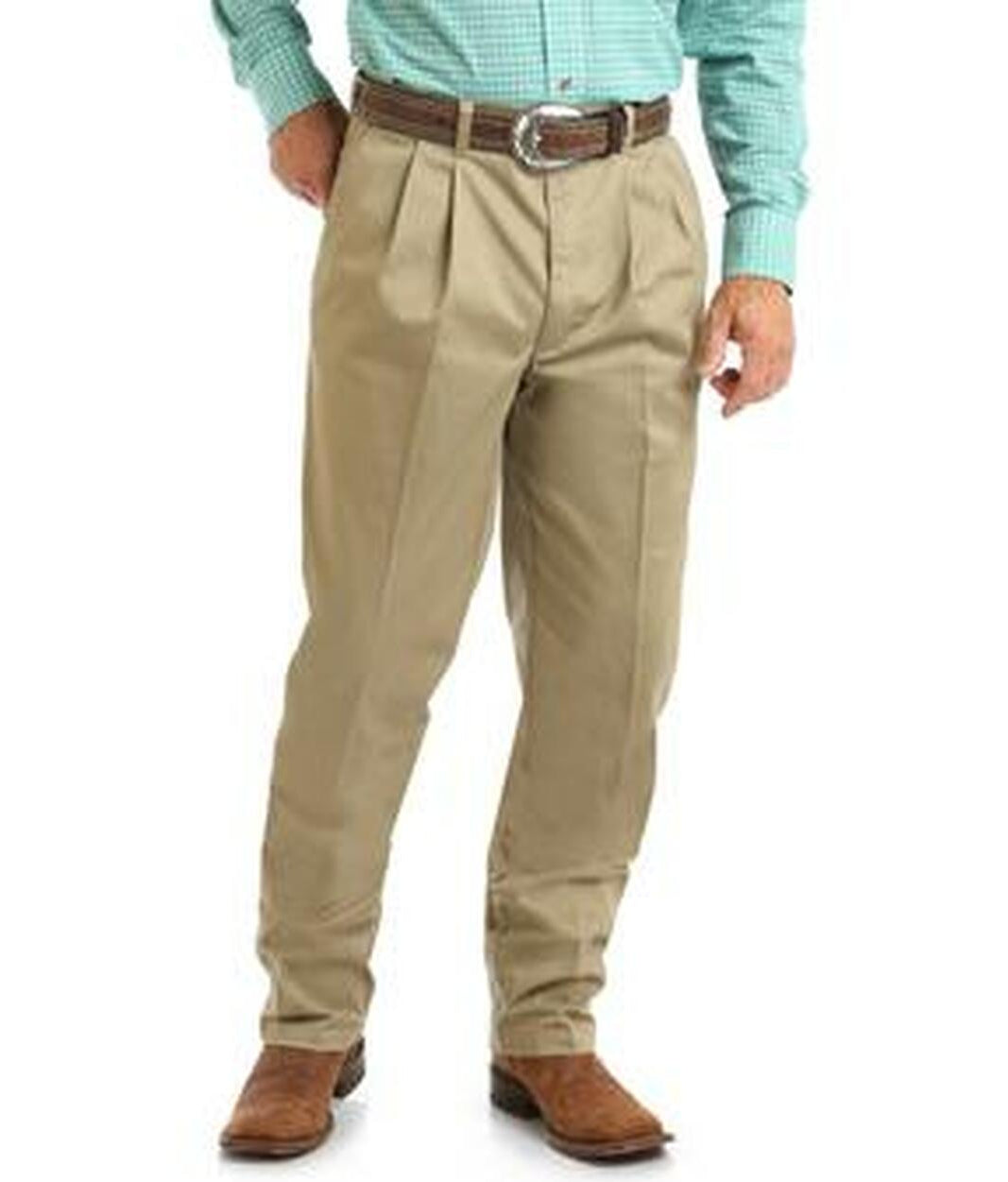 Wrangler Khaki Pleated Men's Riata