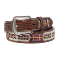 Nocona Men's Arrow Woven Basketweave Belt