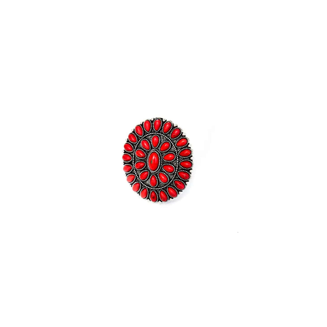 West & Co. Red Clutser Ring