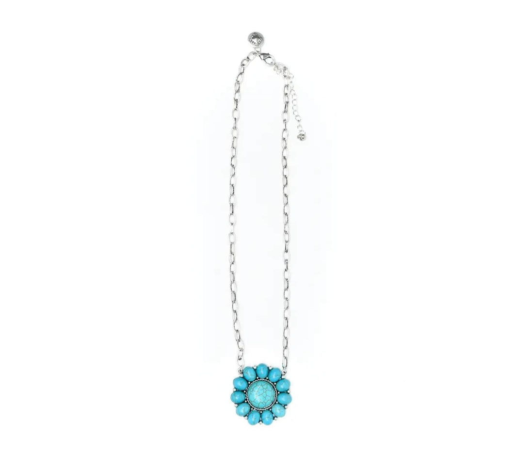 West & Co. Turquoise Flower Necklace