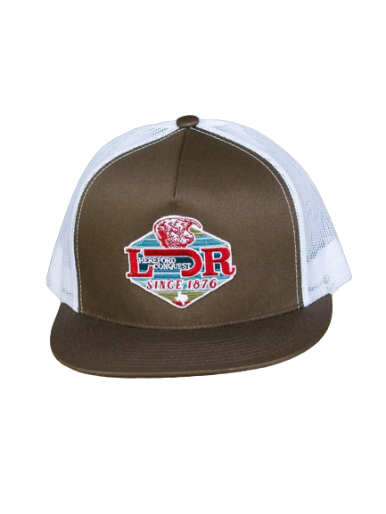 Lazy J Ranch Wear Brown Conquest Patch Cap