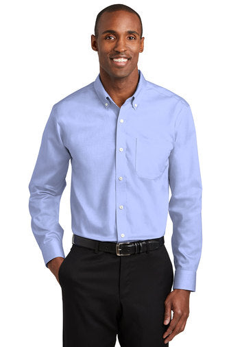 Red House Men's Blue Tall Pinpoint Oxford Non-Iron Shirt