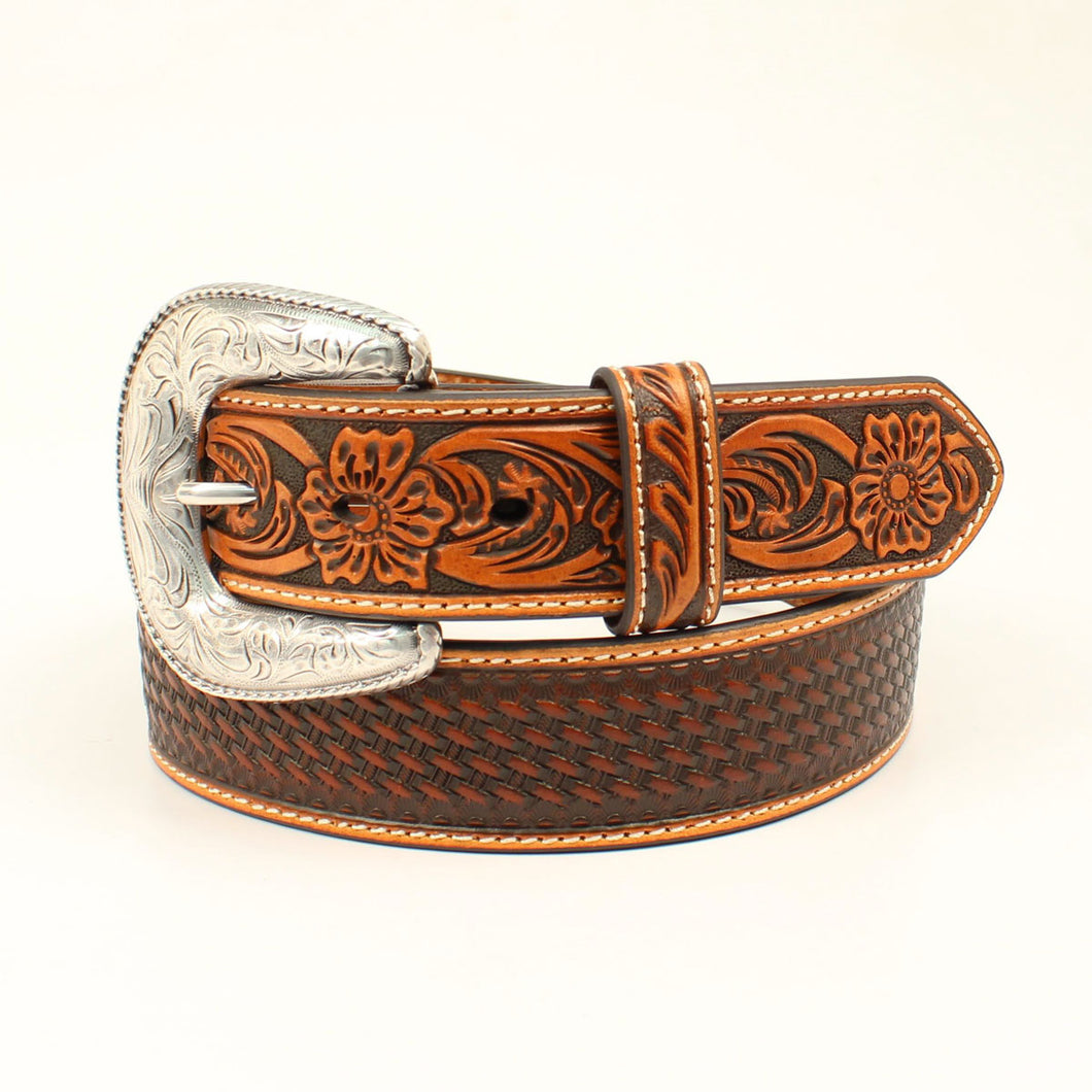 Ariat Chocolate Embossed Men's Belt