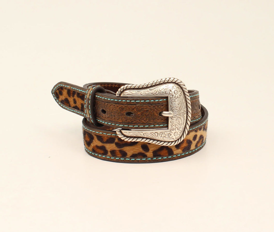Ariat Leopard Turquoise Stitch Children's Belt