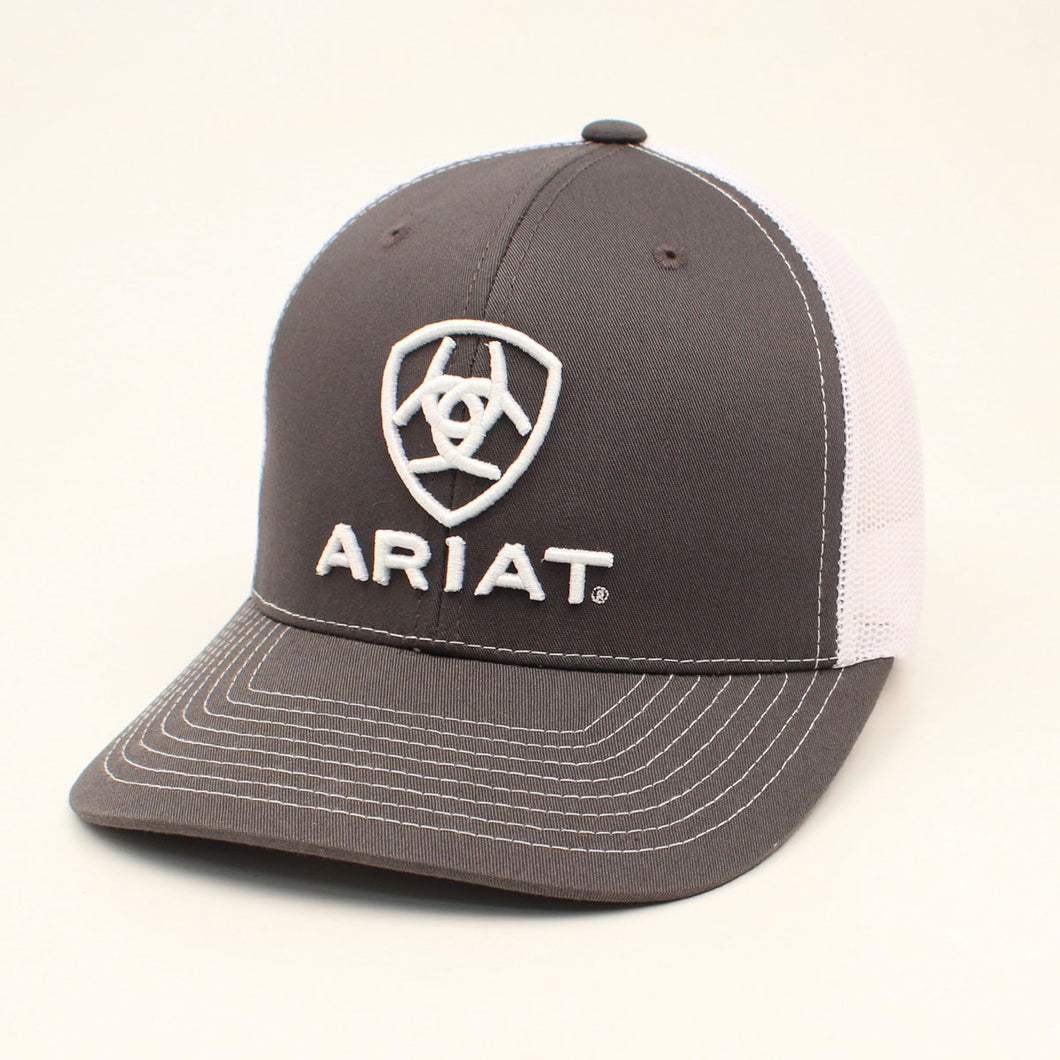 Charcoal/White Ariat Logo Cap