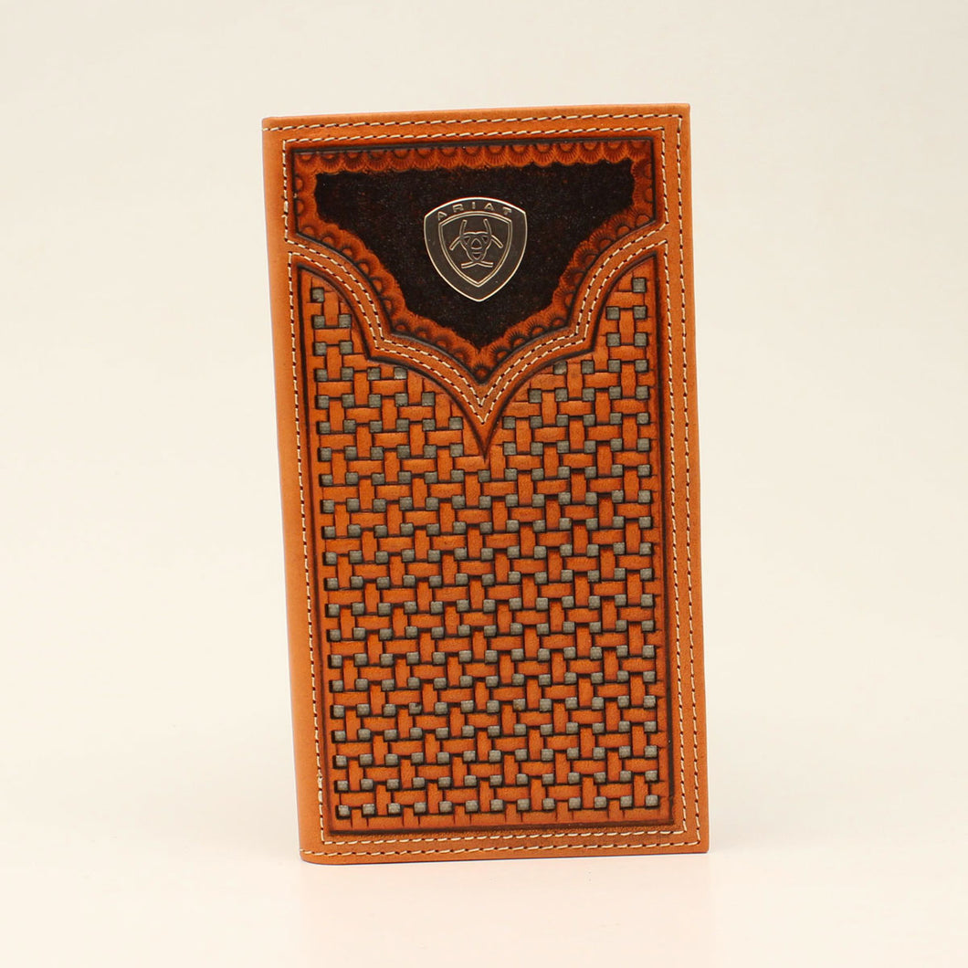 Ariat Basketweave Shield Rodeo Wallet