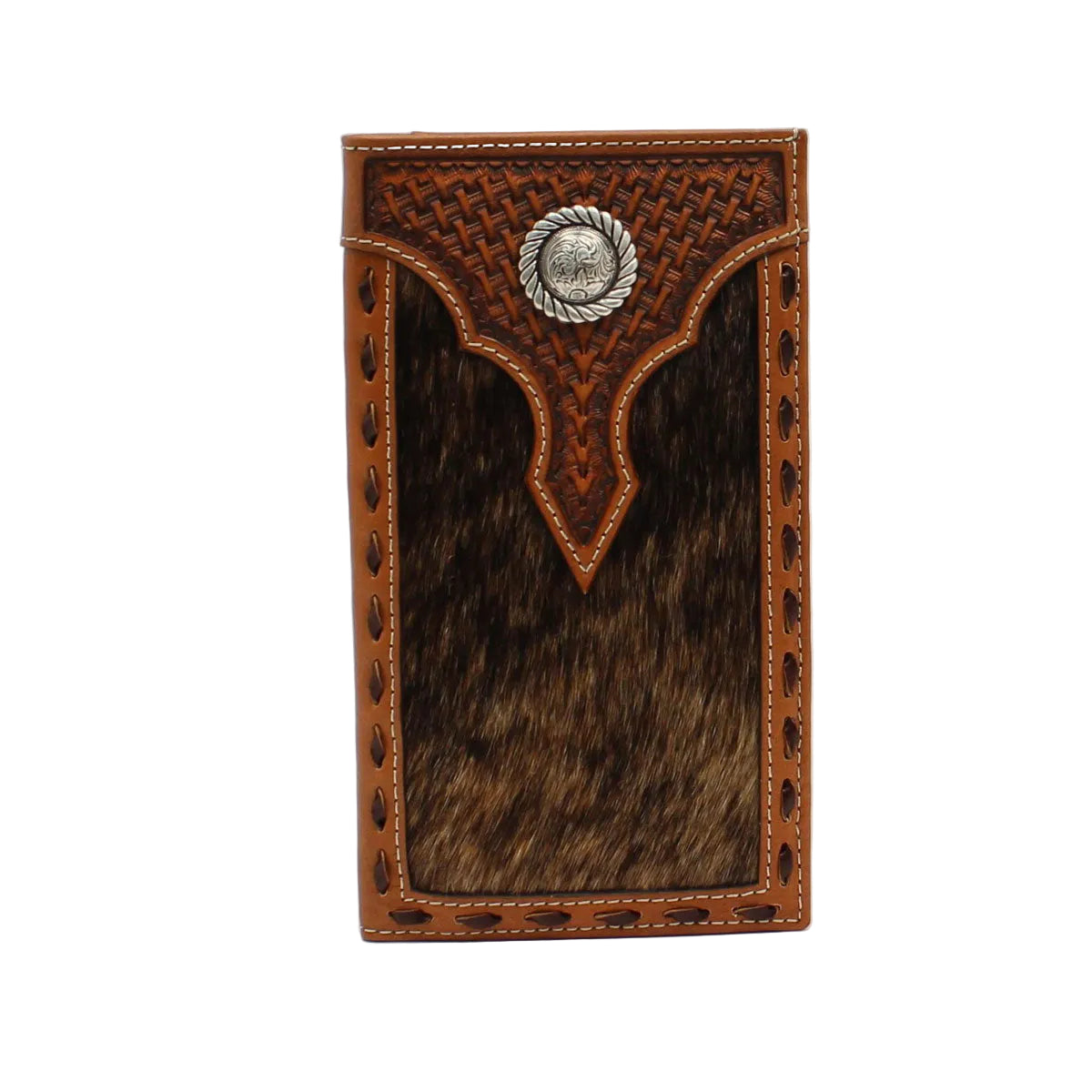 Rodeo Basket Weave Hair-On Wallet