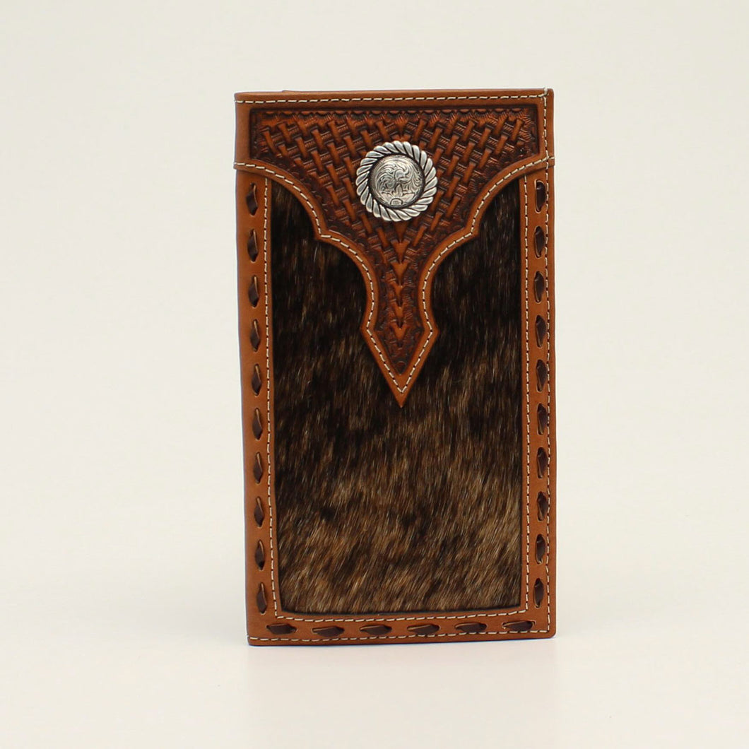 Rodeo Basket Weave Hair-On Wallet