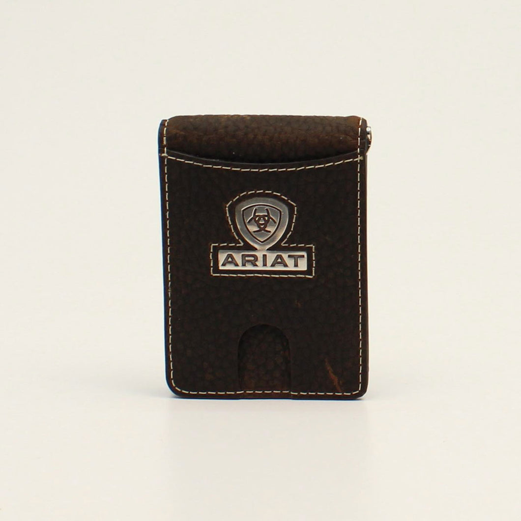 Ariat Logo Brown Money Clip