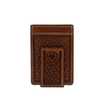 Ariat Brown Basket Weave Money Clip