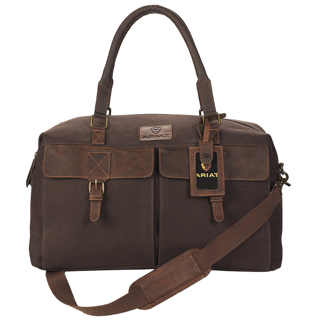 Ariat Leather Cavas Duffle