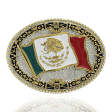 Load image into Gallery viewer, Montana Silversmith Grand Mexican Flag Buckle
