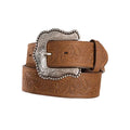 1 1/2" Light Brown Tooled Layla Ladies' Belt