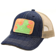 Load image into Gallery viewer, Cactus Coral Bloom Leather Patch Cap
