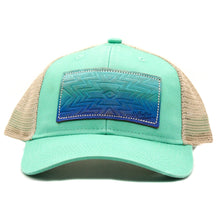 Load image into Gallery viewer, Cool Ombre Aztec Leather Patch Cap
