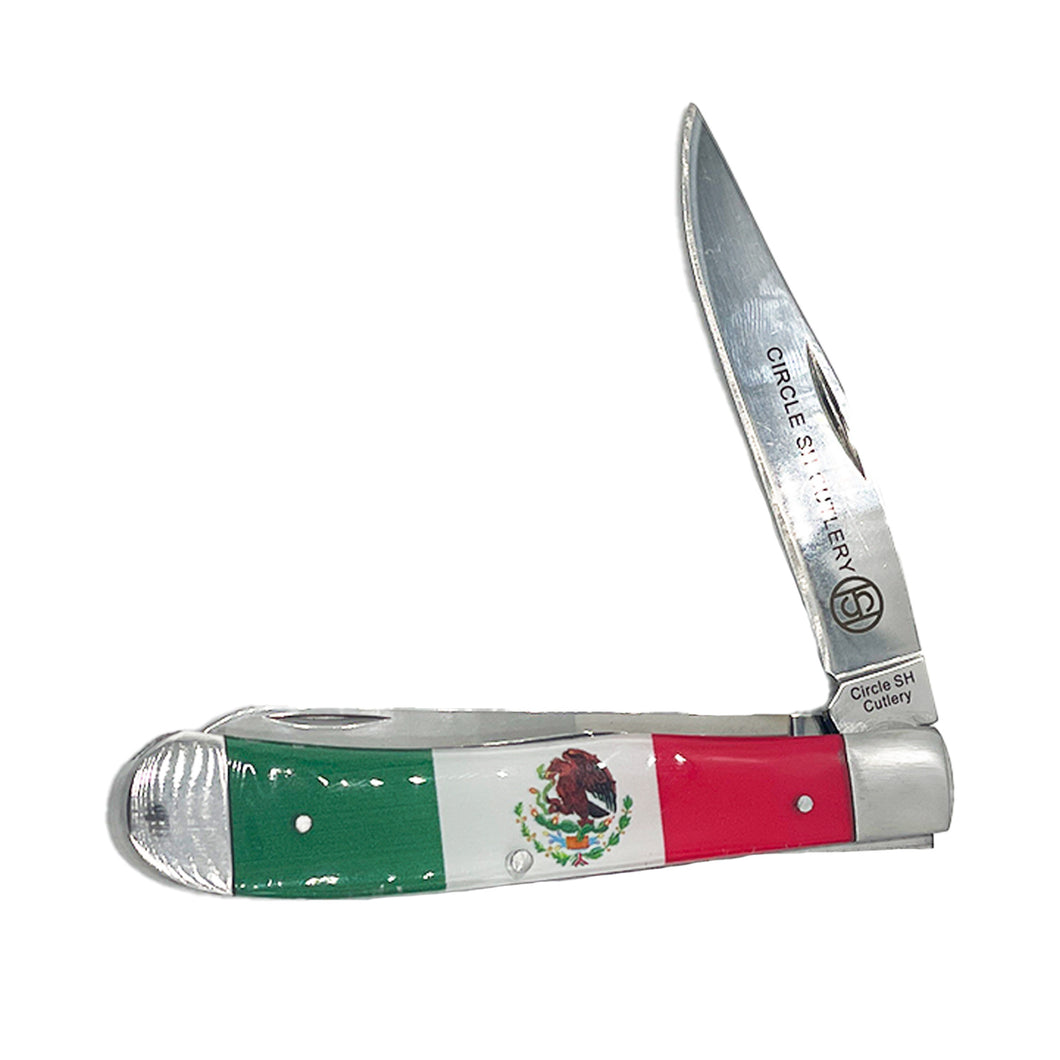Mexican Flag Pocket Knife