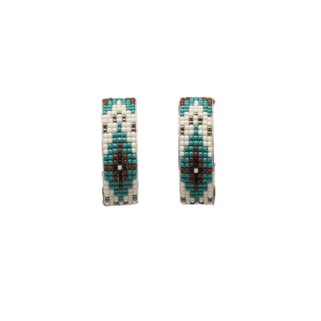 Southwest Beaded Hoop Earrings