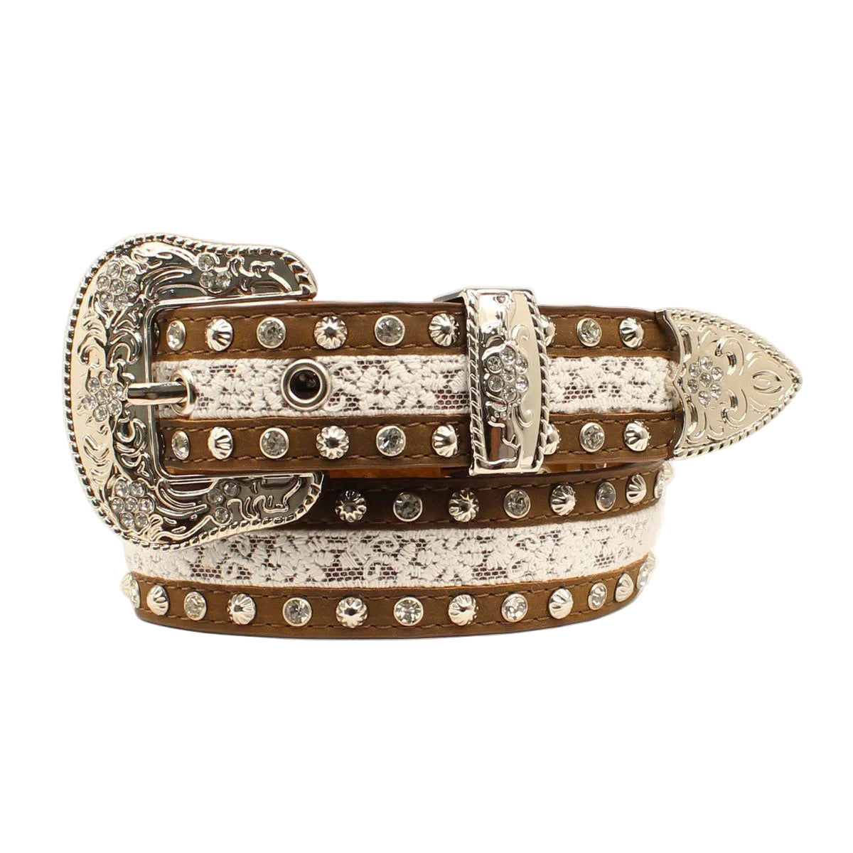 Brown/Silver Girls' Belt