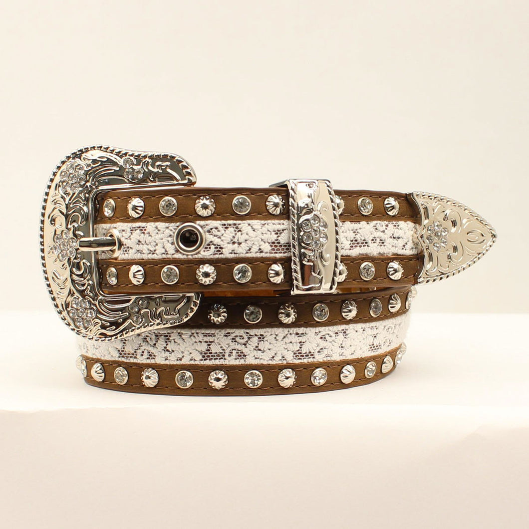 Brown/Silver Girls' Belt