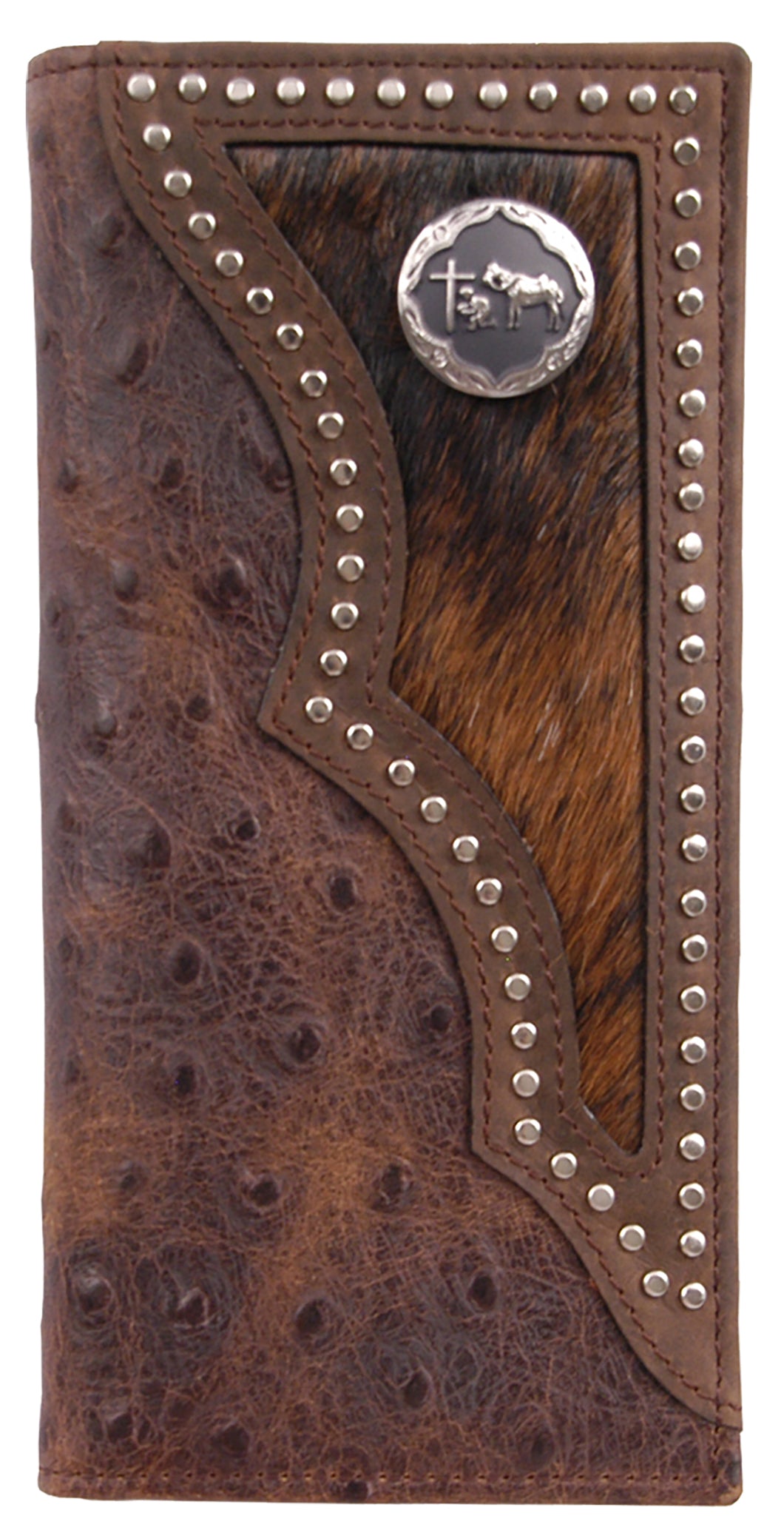 Brown Vintage Ostrich Wallet