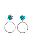 West & Co. Silver Dangle Hoop Earring