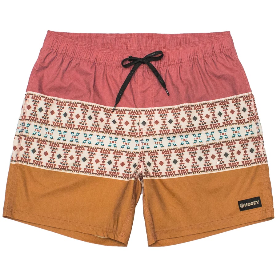 Hooey Men's Orange Aztec Bigwake Shorts