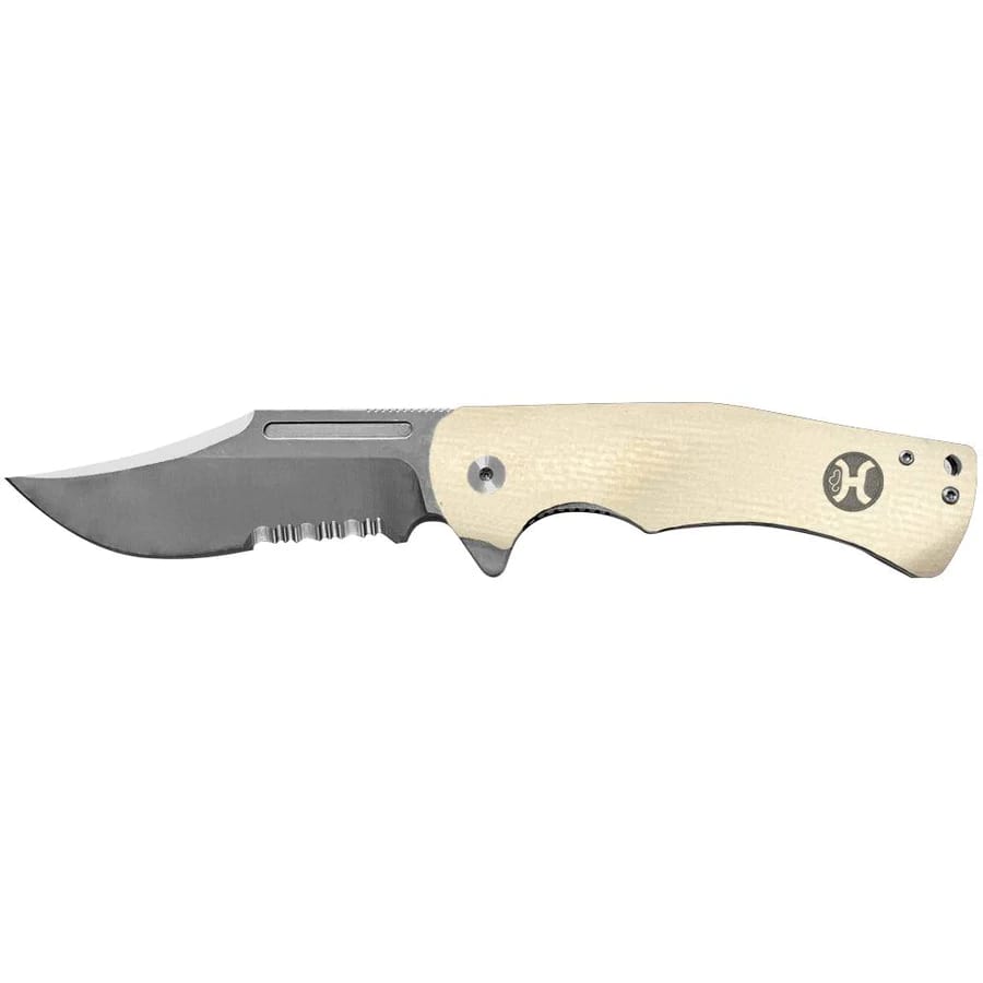 Hooey White G10 Clip Point Flipper