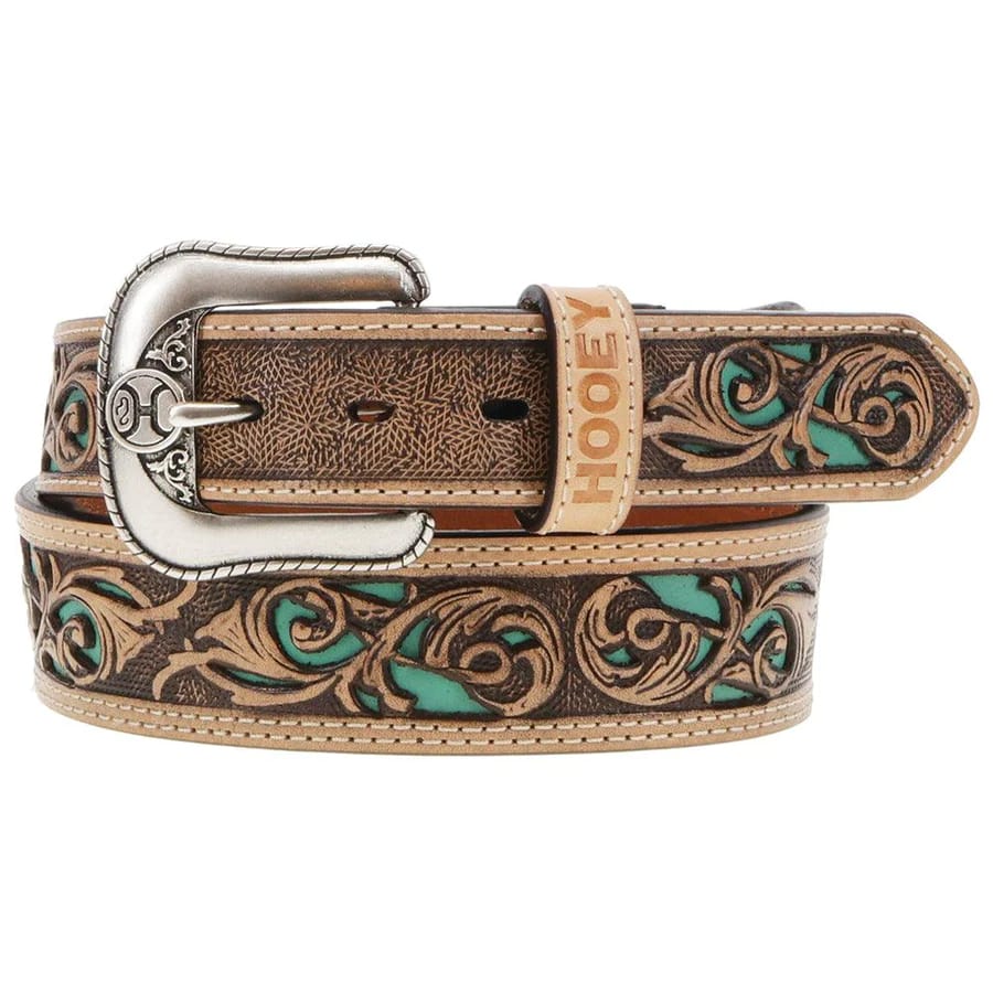 Hooey Top Hand Tooled Belt