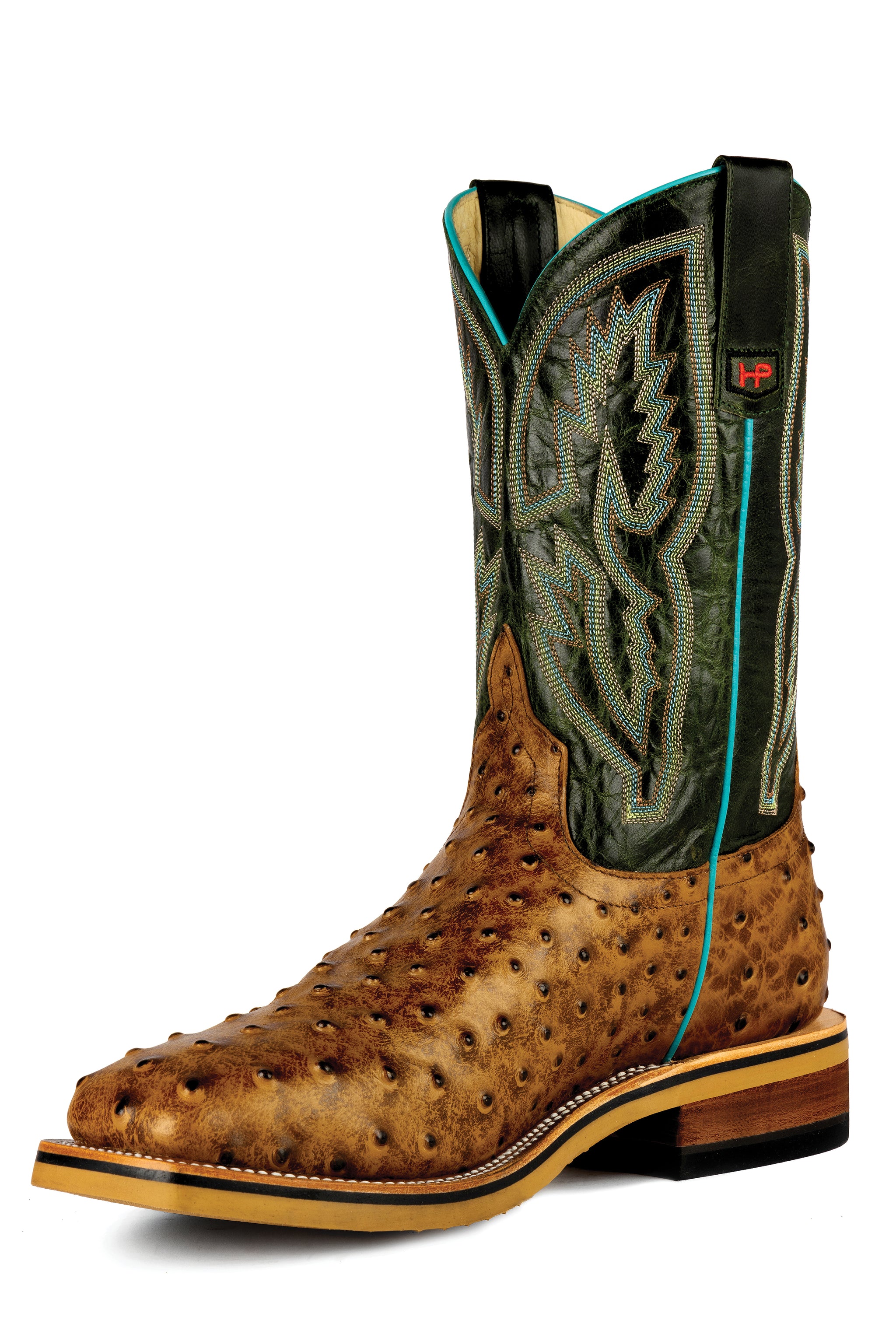 Horsepower Men s Ostrich Print Steel Toe Boots