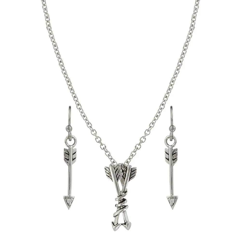 Montana Silversmiths Wanderer Double Arrow Jewelry Set
